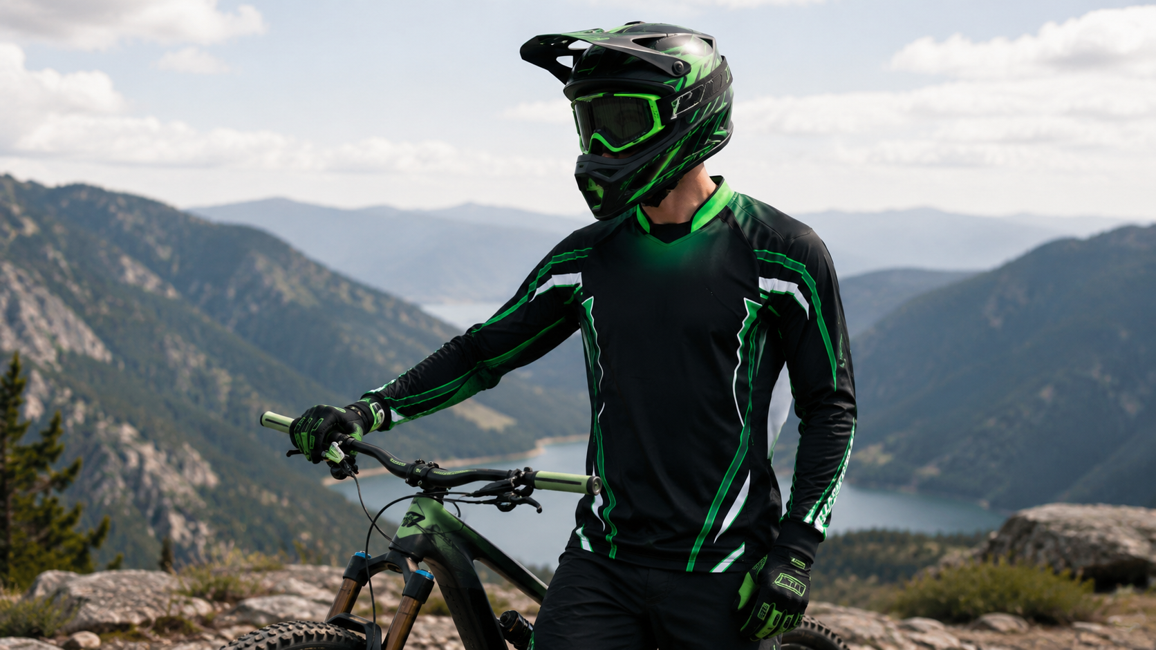 Enduro und Motocross Jersey personalisieren Enduro-Fahrer auf dem Motorrad mit individuell gestaltetem Fahrerjersey