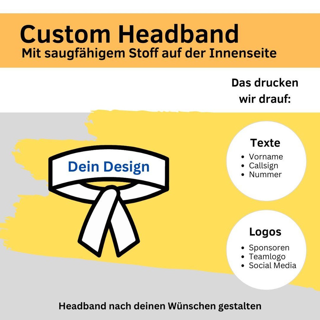 Custom Headband für Paintball / Airsoft+Logo