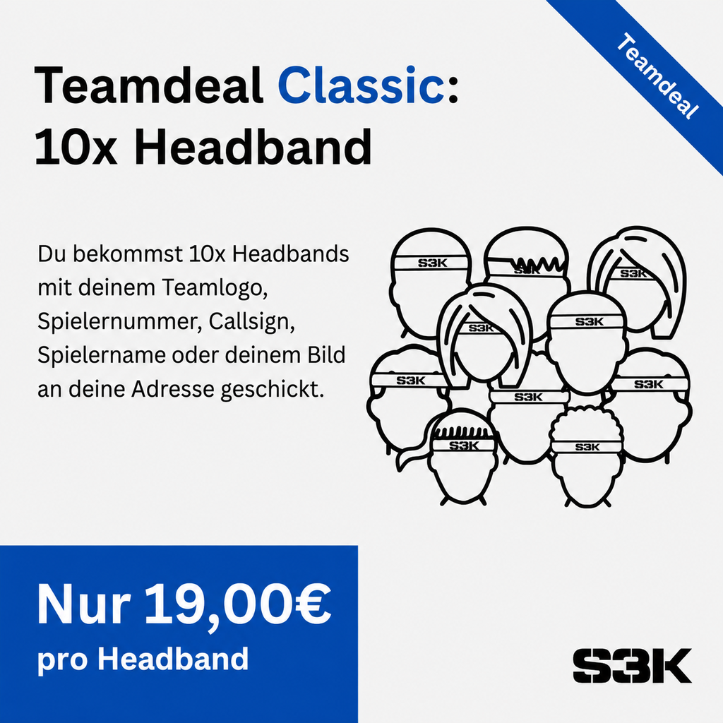 10x Headbands im Teamdeal Classic (Ja)