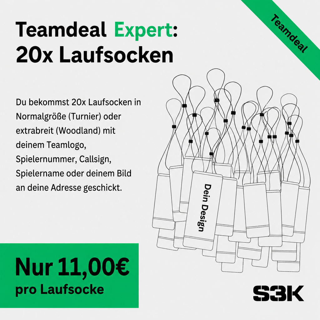 20x Laufsocken im Teamdeal Expert (10x16 cm (extrabreit))