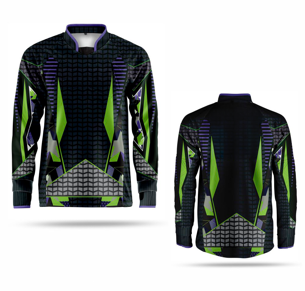 Speedsoft Jersey - Green Purple V (S)