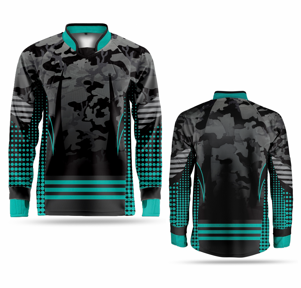 Airsoft Teamwear - Cyan Grey Camo Dot