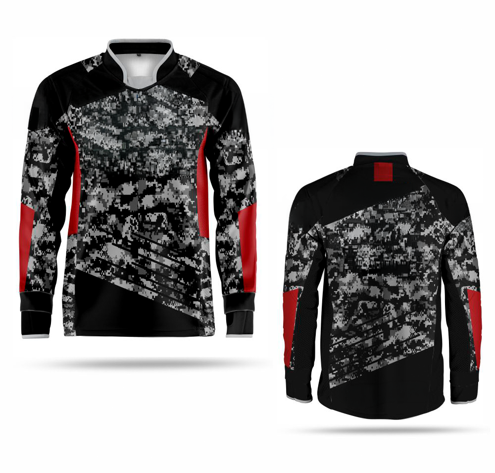 Speedsoft Jersey - Grey Digital Camo Red (S)
